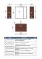 Пенал подвесной AQUATON Брук одностворчатый дуб латте (1A202503BCDL0) 1A202503BCDL0