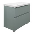 Комплект Тумба ВИОЛА 80/2Н напольная ФИСТАШКОВАЯ с раковиной Астория 80 CS00097139
