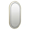 Джоли - Зеркало овальное 500х900х50 c LED диммером, подогревом, сенсорный выключатель, матовый золотой 2700k-4000k-6500k (12Вт) АZ-LED012625 АZ-LED012625