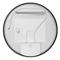 Ольга - Зеркало круглое 700х70 c LED диммером, подогревом, сенсорный выключатель, матовый черный 2700k-4000k-6500k (23Вт) АZ-LED013425 АZ-LED013425