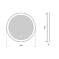 Брэд - Зеркало круглое 600*30 c LED диммером, подогревом, сенсорный выключатель, матовый белый 2700k-4000k-6500k (9Вт) АZ-LED012425 АZ-LED012425
