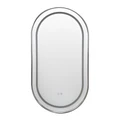 Джоли - Зеркало овальное 500х900х50 c LED диммером, подогревом, сенсорный выключатель, глянцевый хром 2700k-4000k-6500k (12Вт) АZ-LED012825 АZ-LED012825