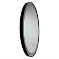 Брэд - Зеркало круглое 600*30 c LED диммером, подогревом, сенсорный выключатель, матовый черный 2700k-4000k-6500k (9Вт) АZ-LED012225 АZ-LED012225