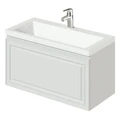 Комплект тумба Итана Verona 80 (794х379х440) подвесная, с раковиной Natella 80, керамик (CS00082168) CS00082168