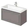 ИТАНА Комплект тумба Verona 80 (790х376х400) подвесная с раковиной Natella 80 Амаретти CS00090042
