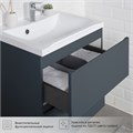 ИТАНА Комплект тумба подвесная Kate 65 (642х442х640) с раковиной Milena 65 (Антрацит TP-860A) CS00090006