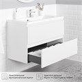 Комплект тумба Итана Kate 100 (987х438х640) подвесная, с раковиной Milena 100 Бланж (CS00091690) CS00091690