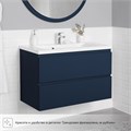 Комплект тумба Итана Kate 100 (987х438х640) подвесная, с раковиной Milena 100, океания (CS00090005) CS00090005