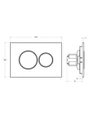 PN1-BTN-IN Кнопка смыва CEZARES PNEUMATIC-1, Сатин PN1-BTN-IN