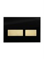 LUX-GN-2-BORO Кнопка смыва CEZARES LUX, Черное стекло, брашированное золото LUX-GN-2-BORO