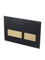 LUX-GN-2-BORO Кнопка смыва CEZARES LUX, Черное стекло, брашированное золото LUX-GN-2-BORO