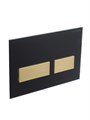 LUX-GN-2-BORO Кнопка смыва CEZARES LUX, Черное стекло, брашированное золото LUX-GN-2-BORO