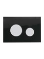 LUX-GN-01-C Кнопка смыва CEZARES LUX черное стекло, клавиши хром (пластик) LUX-GN-01-C