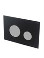 LUX-GN-01-C Кнопка смыва CEZARES LUX черное стекло, клавиши хром (пластик) LUX-GN-01-C