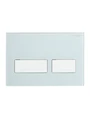 LUX-GB-2-BIO Кнопка смыва CEZARES LUX, Белое стекло, белый матовый LUX-GB-2-BIO