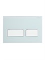 LUX-GB-2-BIO Кнопка смыва CEZARES LUX, Белое стекло, белый матовый LUX-GB-2-BIO