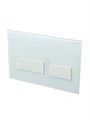 LUX-GB-2-BIO Кнопка смыва CEZARES LUX, Белое стекло, белый матовый LUX-GB-2-BIO