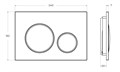 Кнопка смыва BelBagno BB-17C-NERO.M, черный матовый BB-17C-NERO.M, BelBagno