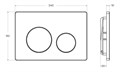 Кнопка смыва BelBagno BB-03C-BL, белый глянец BB-03C-BL, BelBagno