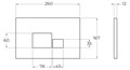 Кнопка смыва BelBagno BB072BL, белая глянцевая BB072BL, BelBagno