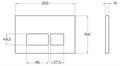 Кнопка смыва BelBagno BB040CR.MAT, матовый хром BB040CR.MAT, BelBagno