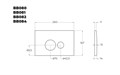 Кнопка смыва BelBagno BB082BL, белая глянцевая BB082BL, BelBagno