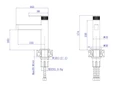 Смеситель для раковины BelBagno DELTA DEL2.0-LVM-GM-W0 DEL2.0-LVM-GM-W0