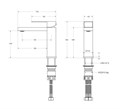 SLIDER-LS-GM Смеситель для раковины однорычажный с донным клапаном, оружейная сталь SLIDER-LS-GM