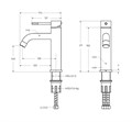 RELAX-LS1-01-W0 Смеситель для раковины однорычажный без донного клапана, хром RELAX-LS1-01-W0