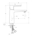 LUX-LS-01-W0 Смеситель для раковины однорычажный, без донного клапана, хром LUX-LS-01-W0