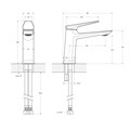 LINER-LS-01-W0 Смеситель для раковины однорычажный, без донного клапана, исполнение хром LINER-LS-01-W0