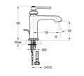 LIBERTY-F-LS-01-W0 Смеситель на раковину без донного клапана, хром LIBERTY-F-LS-01-W0