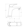 Смеситель для раковины без донного клапана BelBagno MARINO-LVM-CRM-W0 MARINO-LVM-CRM-W0
