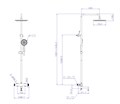 Душевая стойка со смесителем и изливом BelBagno DELTA DEL2.0-VSCM-GM DEL2.0-VSCM-GM