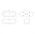 Акриловая ванна BELBAGNO BB705-1800-800 BB705-1800-800