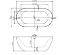 Акриловая ванна BELBAGNO BB27, 1500x780x590 BB27