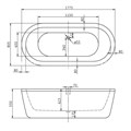 Акриловая ванна BELBAGNO BB12-1775 BB12-1775