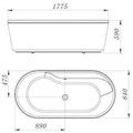 Акриловая ванна BelBagno BB14-K BB14-K
