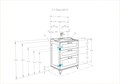 Тумба  с раковиной AQUATON Леон 65 Н дуб белый 1A194601LBPS0 1A194601LBPS0