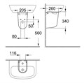 39440000 Bau Ceramic Раковина 55 см, белый 39440000