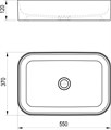 Раковина Ravak CERAMIC 550 R SLIM, белая (XJX01155002) XJX01155002