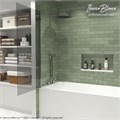 Iberica Blanca Mod.802 Wide Open Шторка для ванны Поворотная.  8мм,  Тонированное / Хром. 70х150 см IB802.TC.150.70 - фото 42474