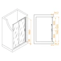 Душевая дверь RGW PA-14Gb (Прозрачное, 1200) 41081412-016