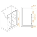 Душевая дверь RGW PA-14Gb (Прозрачное, 1200) 41081412-016
