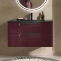 Тумба EQUIL Астер/Aster 100, подвесная, 2 ящ., бордовый (под раковину Палермо 100 антрацит) (tpASTER100.2Y-44) tpASTER100.2Y-44