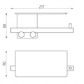 Бумагодержатель с полкой ABBER Osten 316 AA1830BG брашированное золото AA1830BG