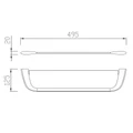 Полка стеклянная ABBER Nord AA1555G золото матовое AA1555G