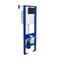 Инсталляция  для скрытого монтажа унитаза АТОМ Line 410 кнопка черная Soft Touch, BERGES 040340 - фото 43356