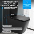 Унитаз ABBER Rechteck AC1210TMB компакт черный матовый, безободковый, смыв торнадо AC1210TMB