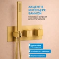 Душевая система ABBER Daheim AF8254G скрытого монтажа с изливом, термостат, золото матовое AF8254G